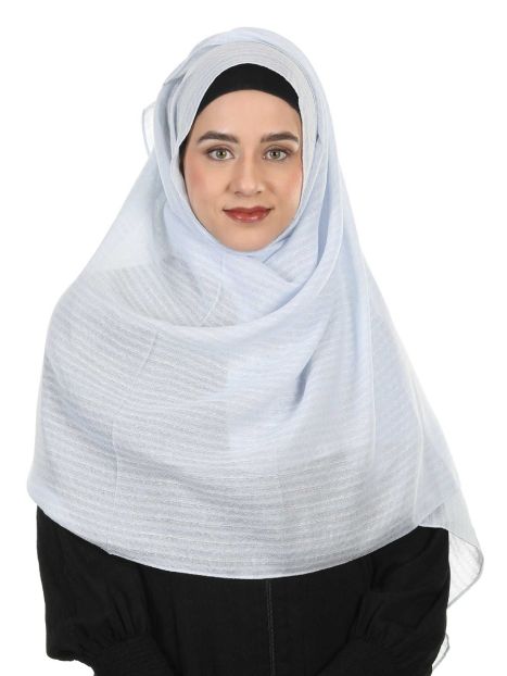 Dressy Printed Powder Blue Hijab