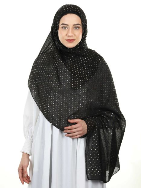 Golden Embellished Party wear Black high fashion hijabs