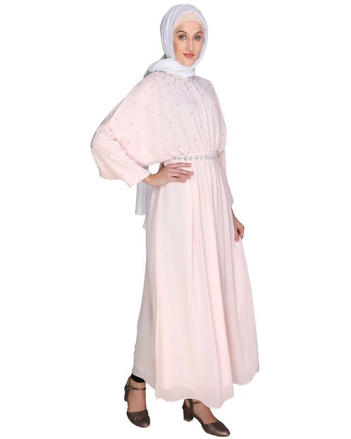 Intricate Handwork Light Green Kaftan